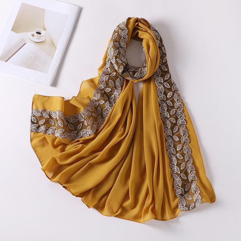 LUMAYA LM1130 Pearl Chiffon Lace Headscarf