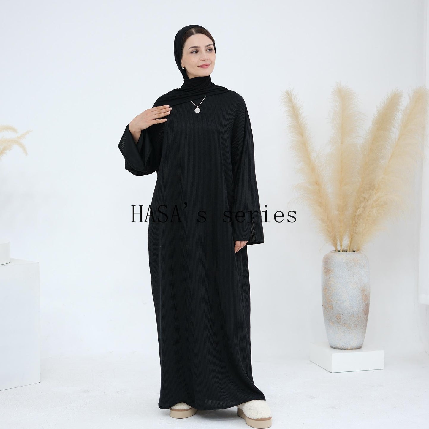 LUMAYA5440 Large Sleeve Thick Knitted Sweater Dress - Loose and Elegant Long Dress party  wear red dress thick  thigh 2  part bow  outfits