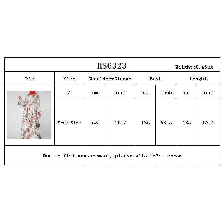 LUMAYA6323 Airy Summer Cardigan with Delicate Floral Prints