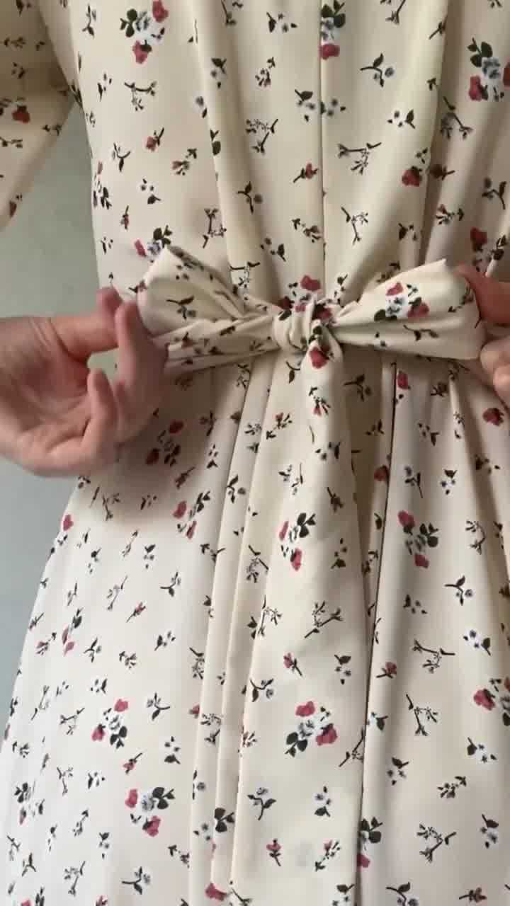 LUMAYA LUMAYA1027 Lace Up Floral Dress Long Skirt