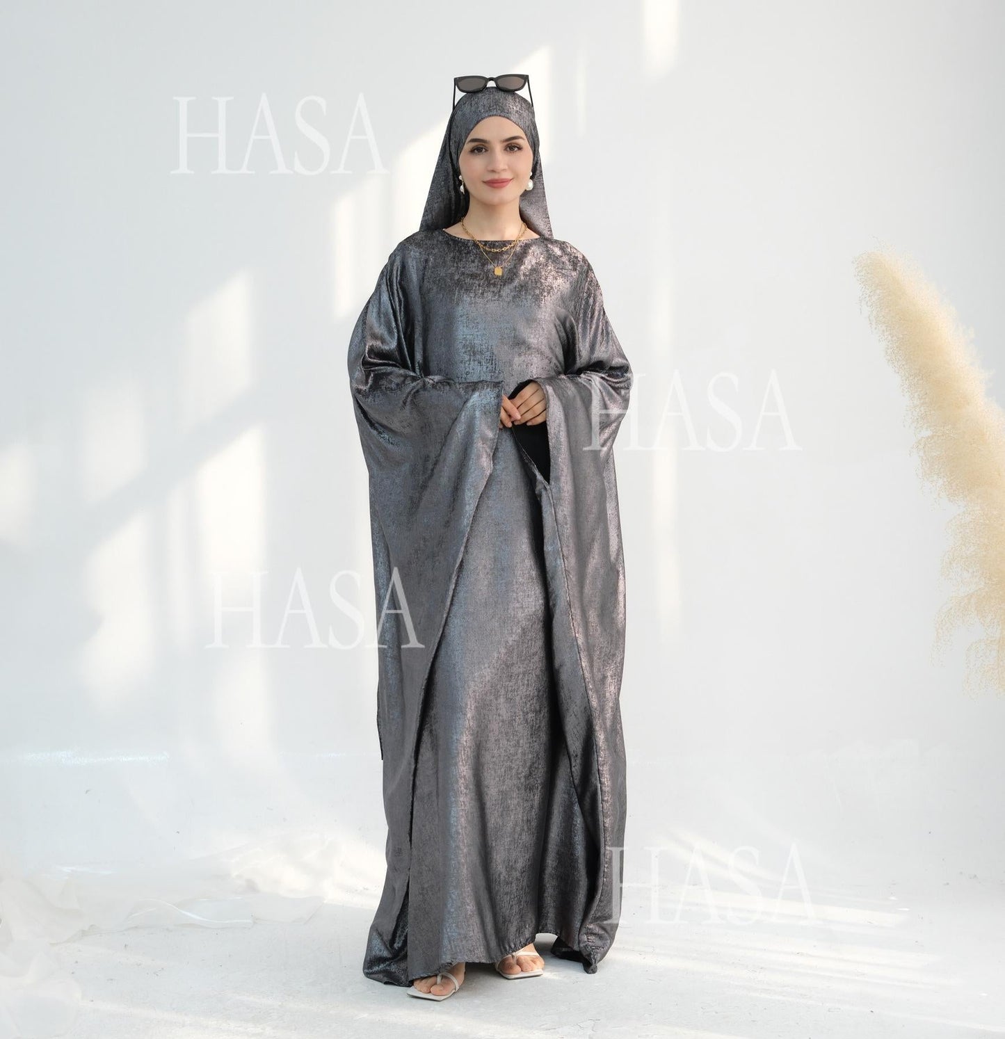 LUMAYA5879 Light-sensing Two-piece Dress | with Headscarf Design, The Overall Matching Is More Worry-free