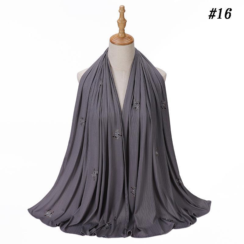 LUMAYA LM1133 New Striped Hot Drilling Headscarf