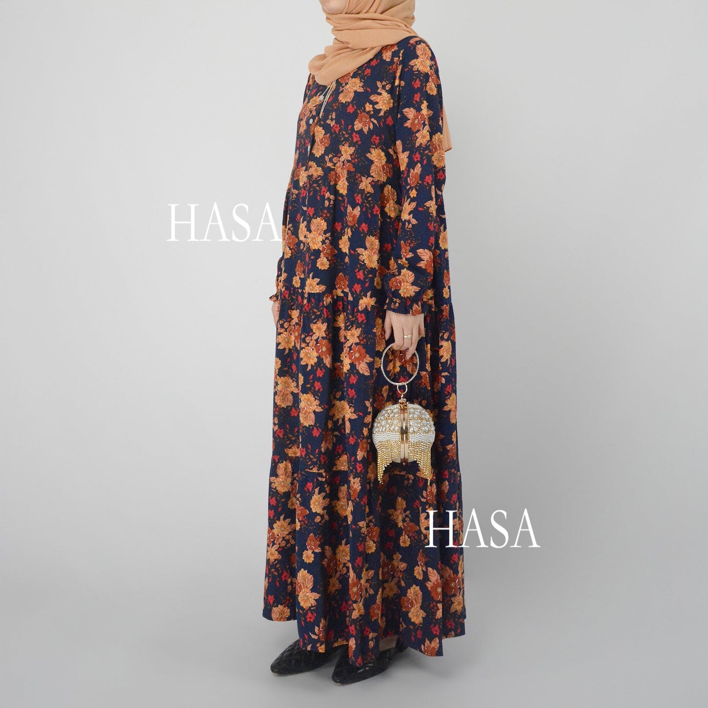 HAYA  Summer rayon dress front button design HAYA0620