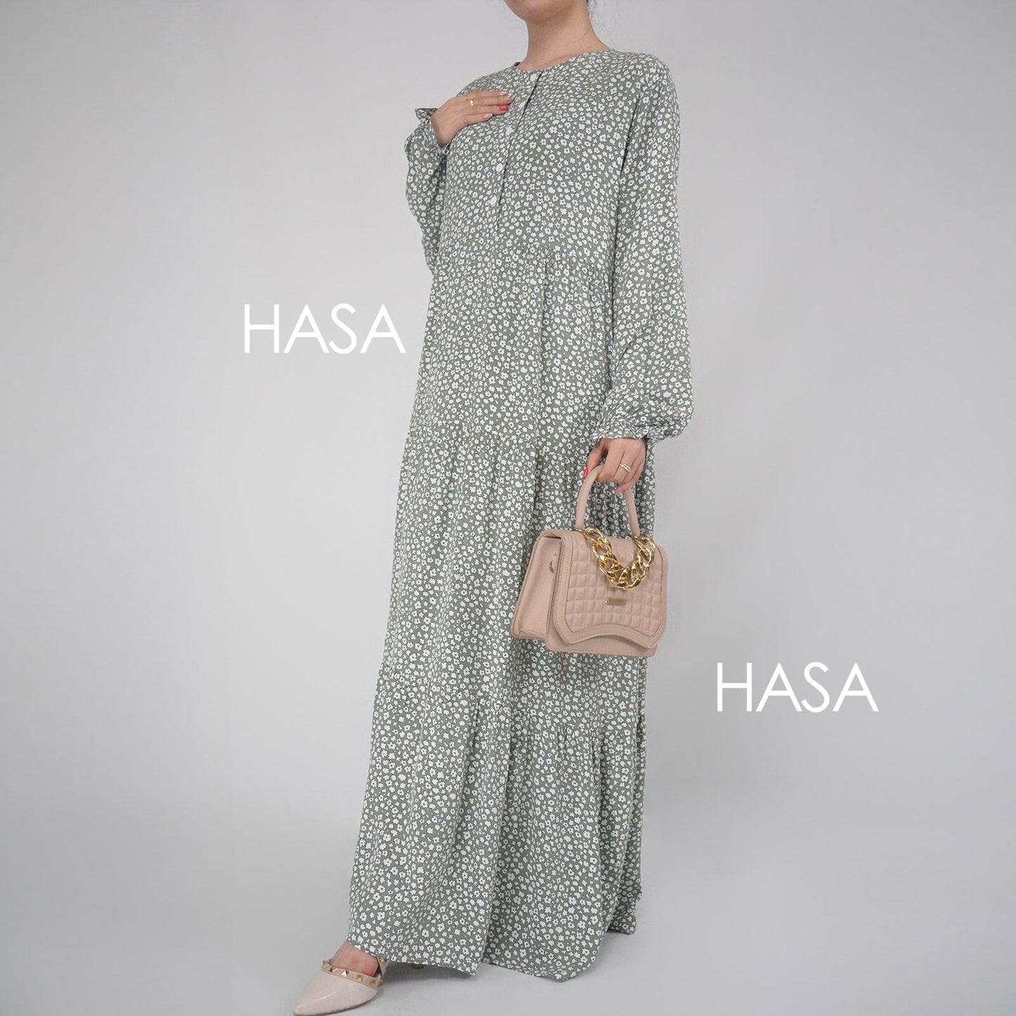 HAYA  Summer rayon dress front button design HAYA0620