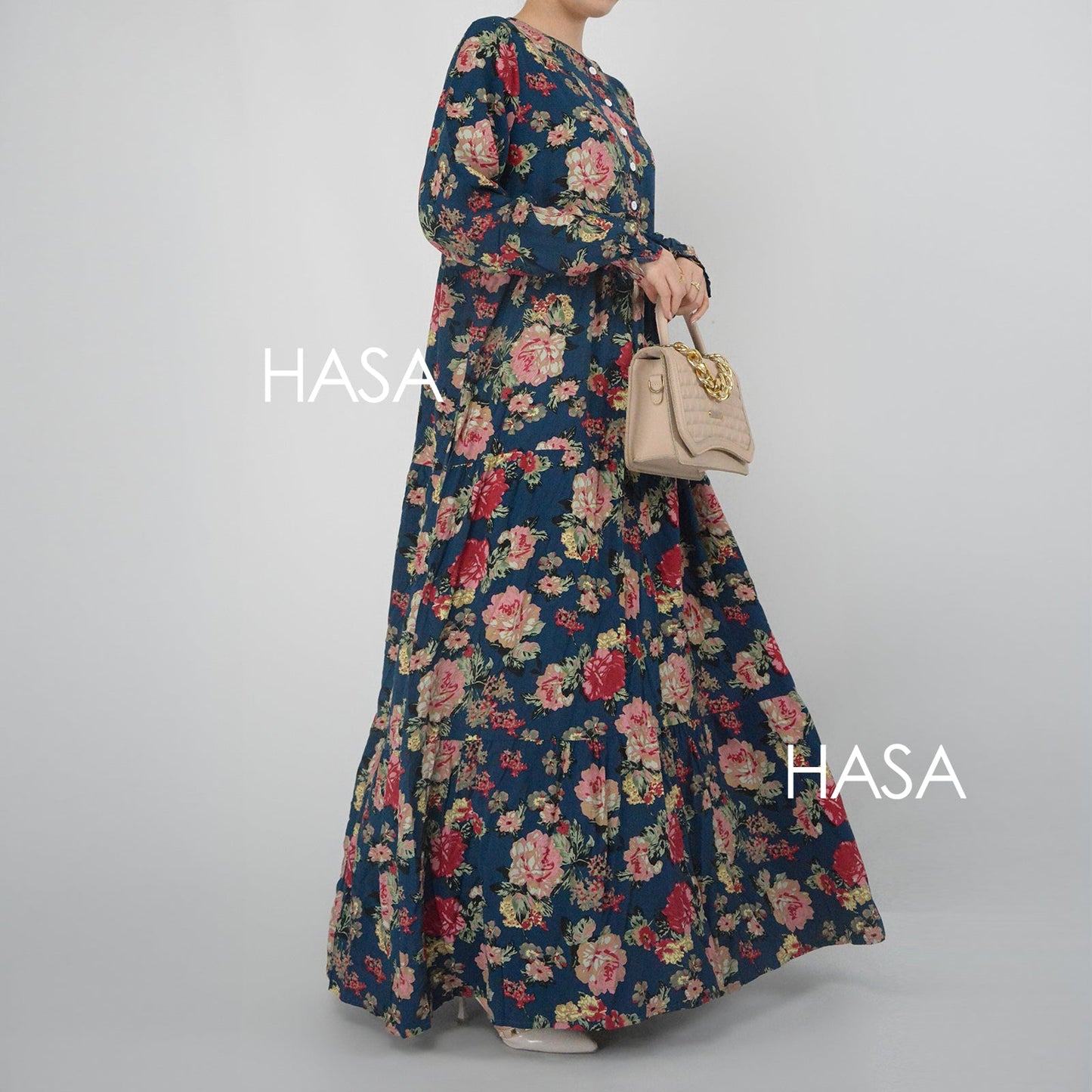 HAYA  Summer rayon dress front button design HAYA0620