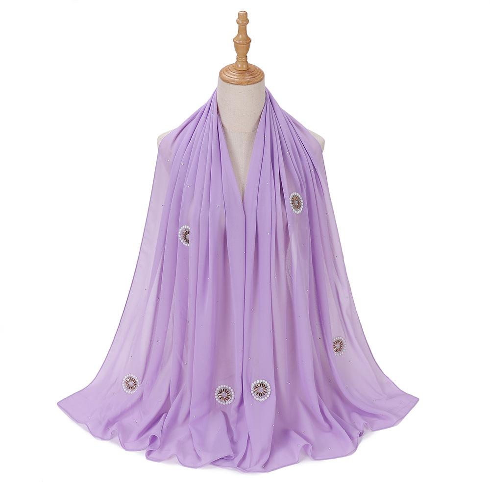 LUMAYA LM1126 Pearl Chiffon Baotou Scarf