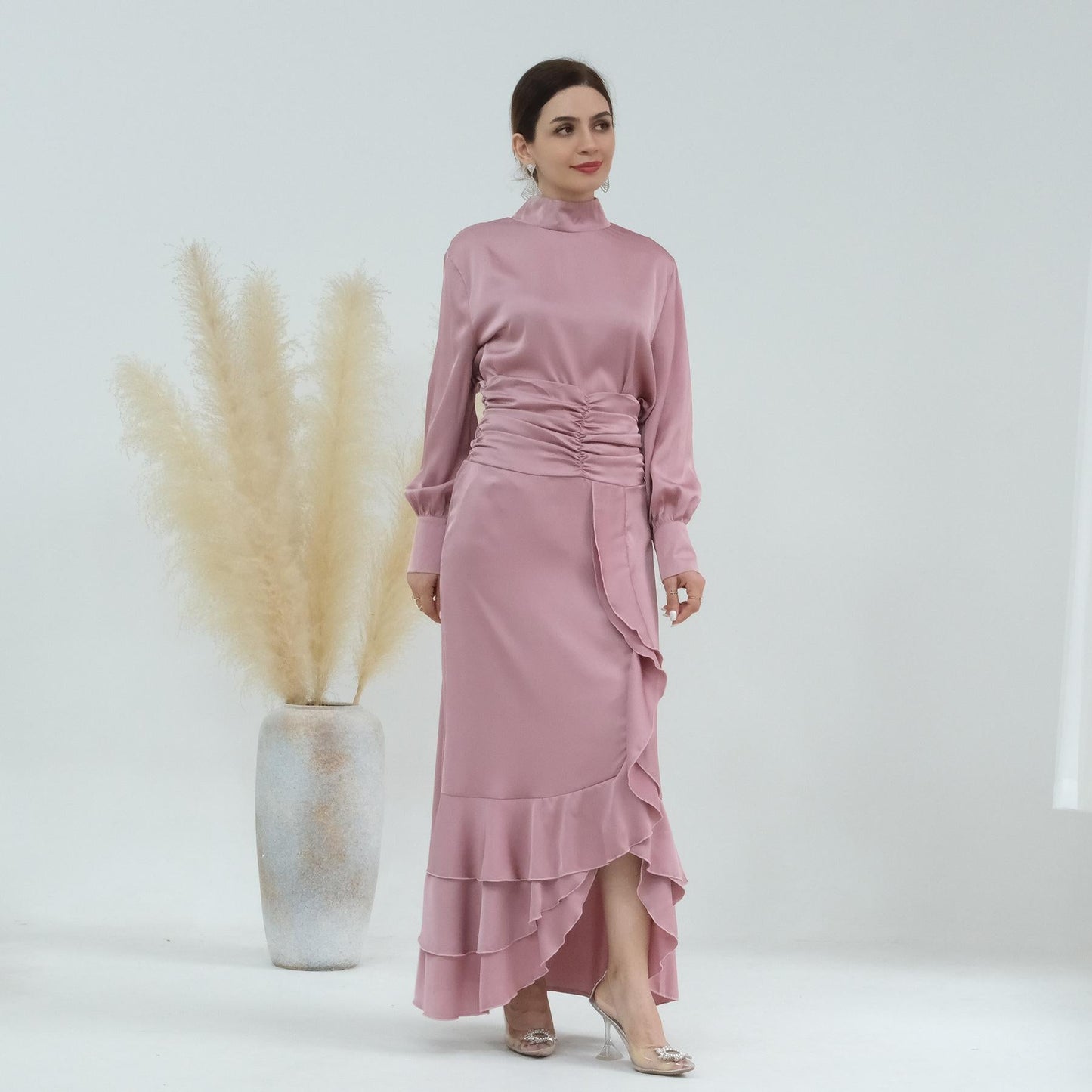 LUMAYA LUMAYA0718 Solid Colour High Neck Slimming Set