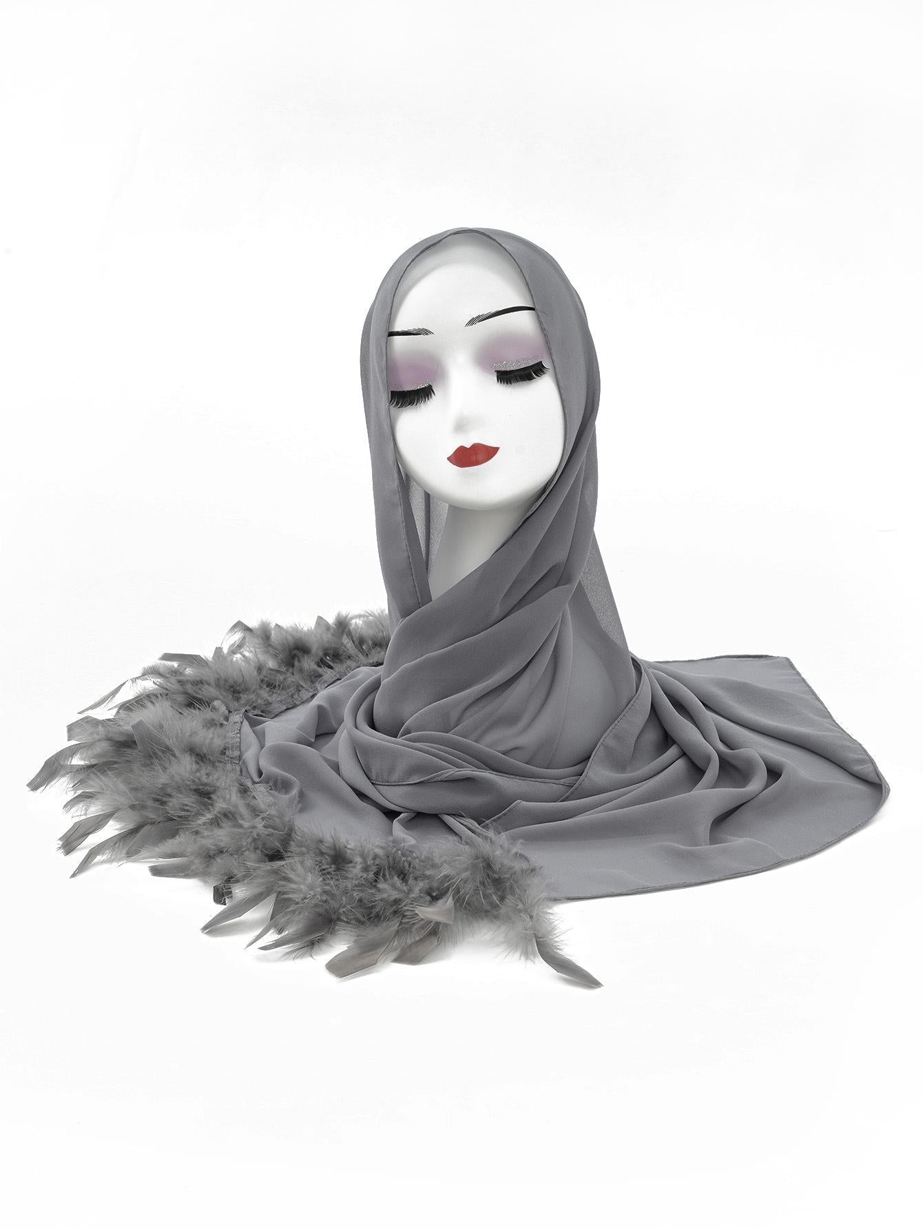 LUMAYA LM1146 Pure Color Chiffon BreatLMble Headscarf