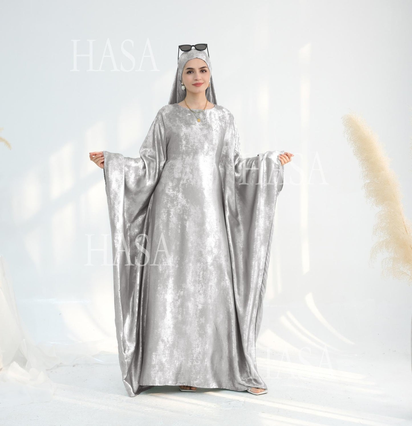 LUMAYA5879 Light-sensing Two-piece Dress | with Headscarf Design, The Overall Matching Is More Worry-free