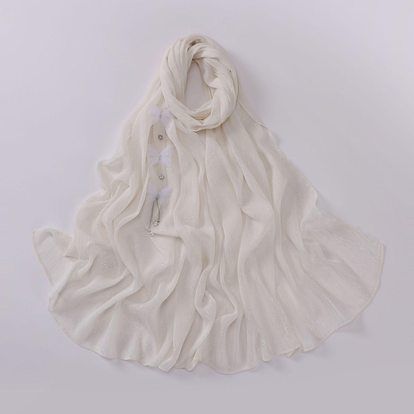 LUMAYA LM1112 Butterfly Long Headband Muslim Hijab