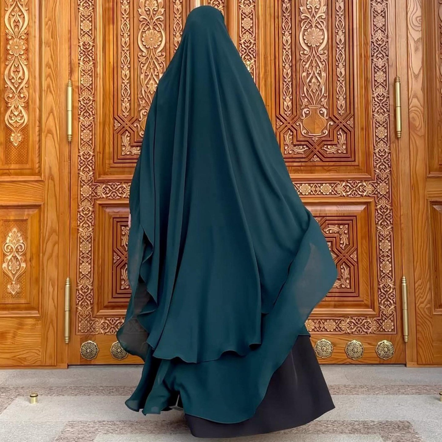 HAYA HAYA1000 Double Layered Chiffon Large Swing Headscarf