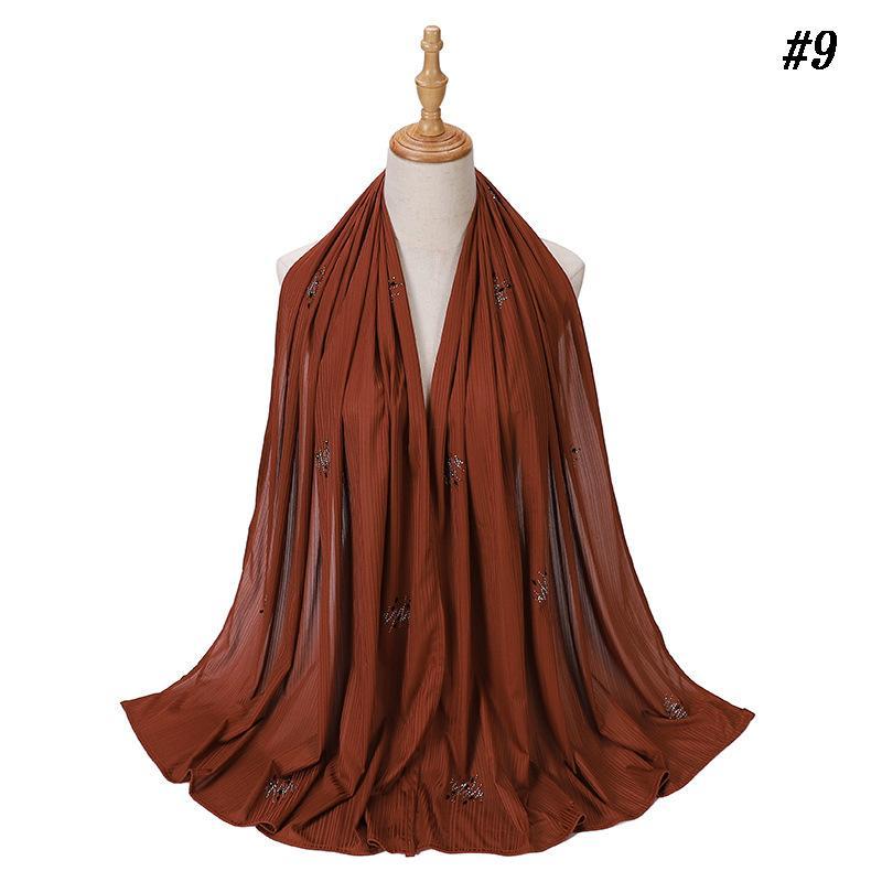 LUMAYA LM1133 New Striped Hot Drilling Headscarf