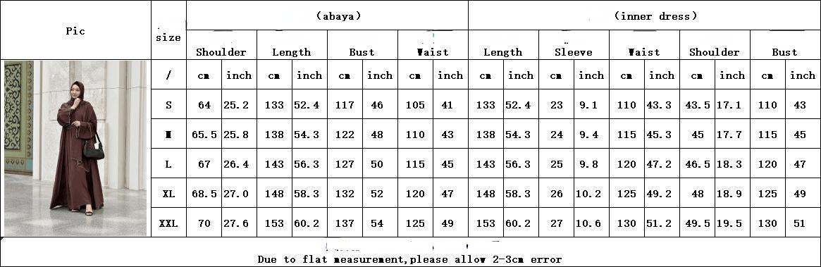 LUMAYA LUMAYA0933 3 Pcs Set Cardigan+Inner Dress+Hijab
