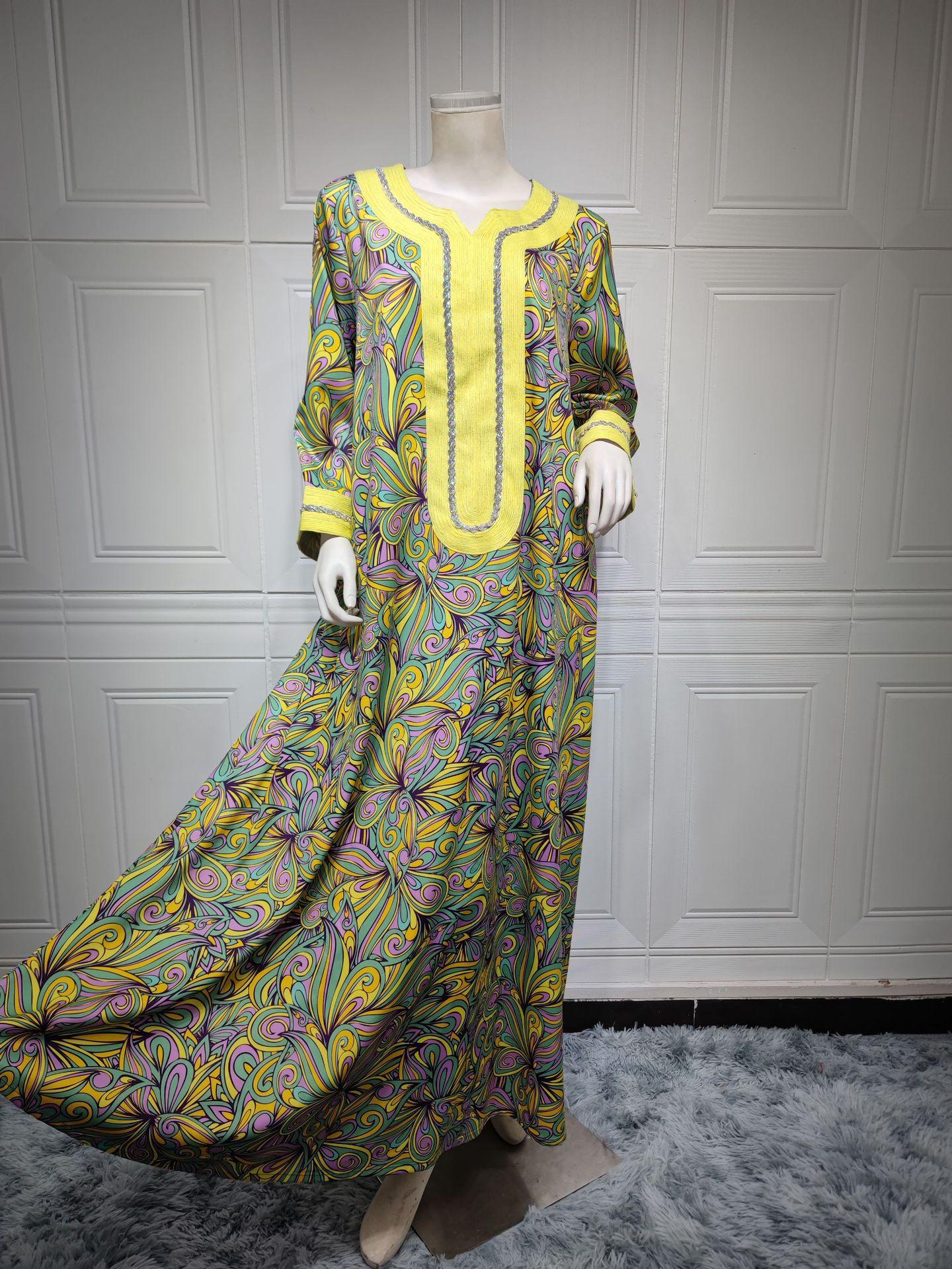 LUMAYA LUMAYA1074 Muslim Embroidered Hot Diamond Dress