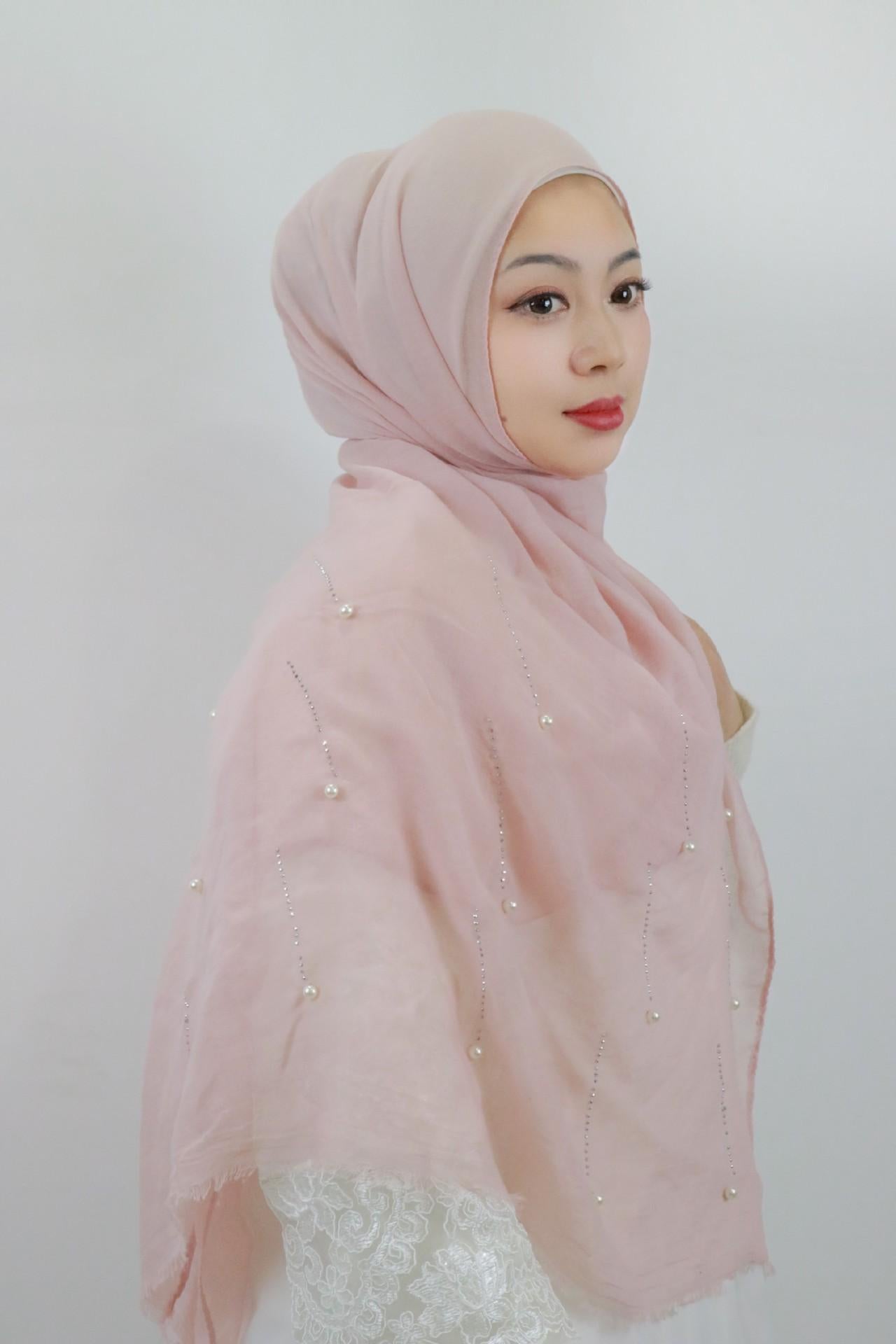 LUMAYA LM1106 Solid Color Scarf Long Beaded SLMwl Headband