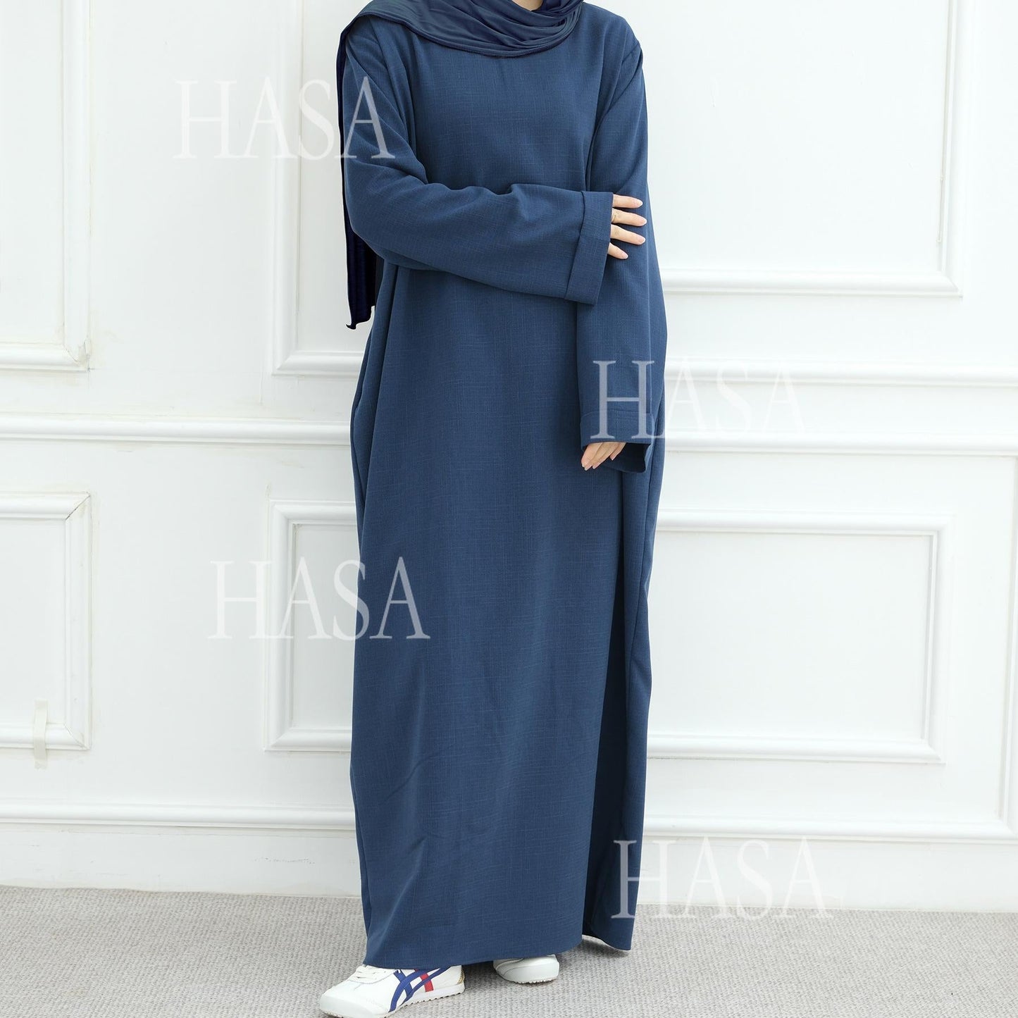 LM6577 Women's Solid Color Two-piece Long Skirt with SLMwl Abaya