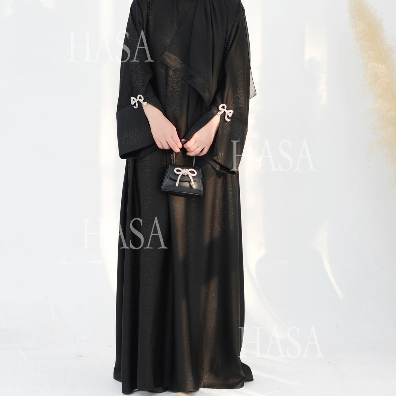 LUMAYA5867 Bow-knot Cuff Long Skirt | Elegant and Radiant