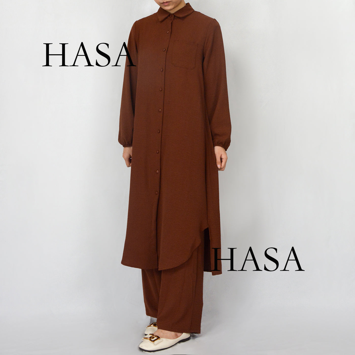 HAYA0628 HAYA  Crepe women's two-piece suit