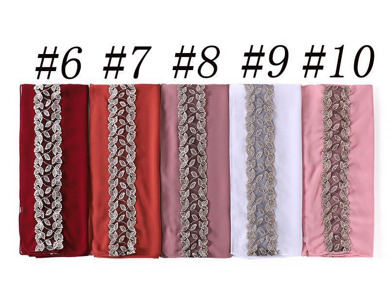 LUMAYA LM1130 Pearl Chiffon Lace Headscarf