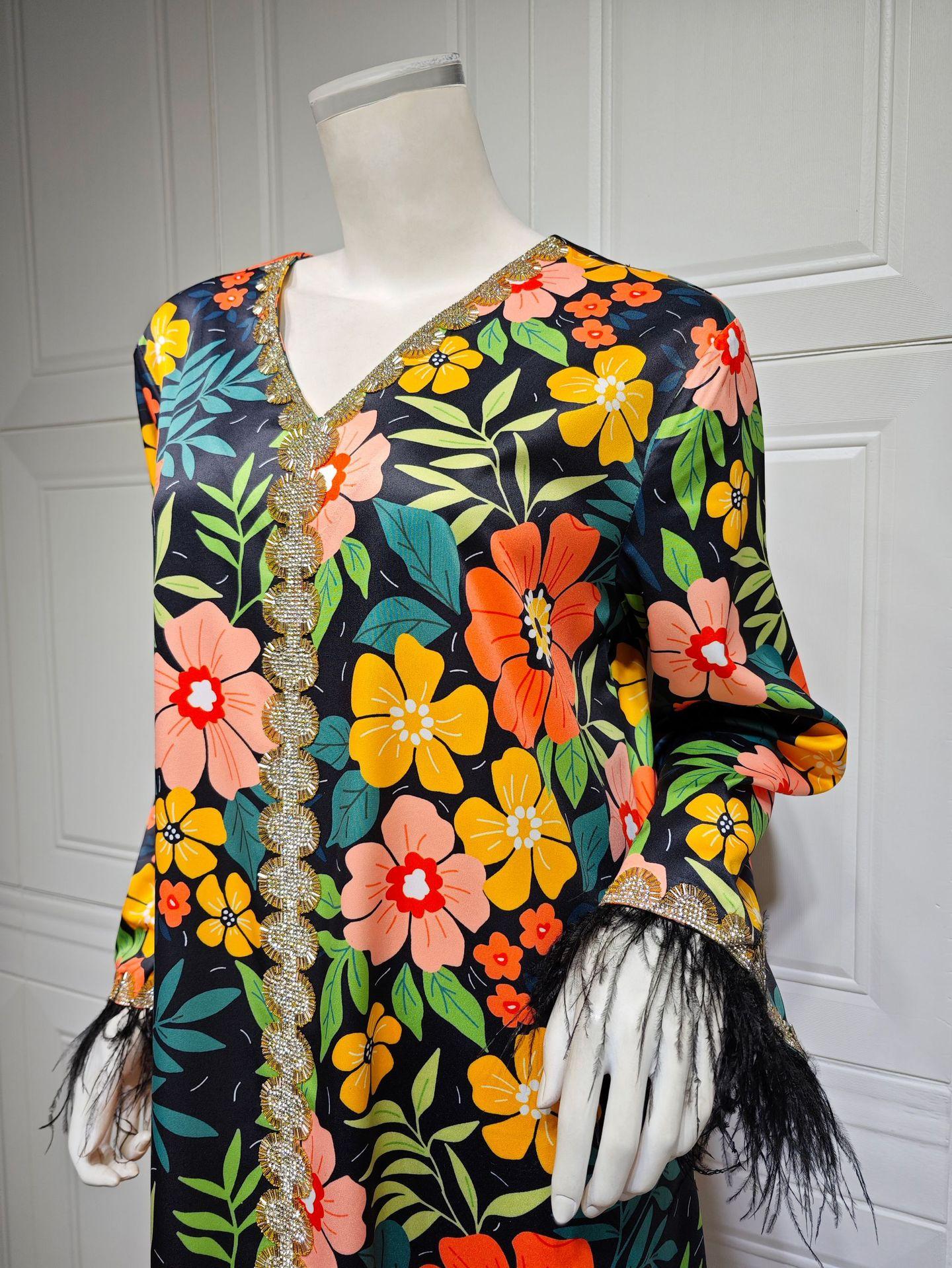LUMAYA LUMAYA1078 Printed Diamond Camel LMir Dress