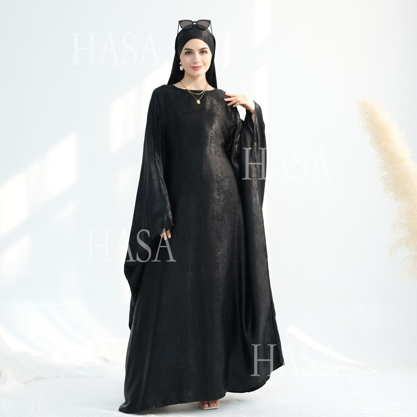 LUMAYA5879 Light-sensing Two-piece Dress | with Headscarf Design, The Overall Matching Is More Worry-free