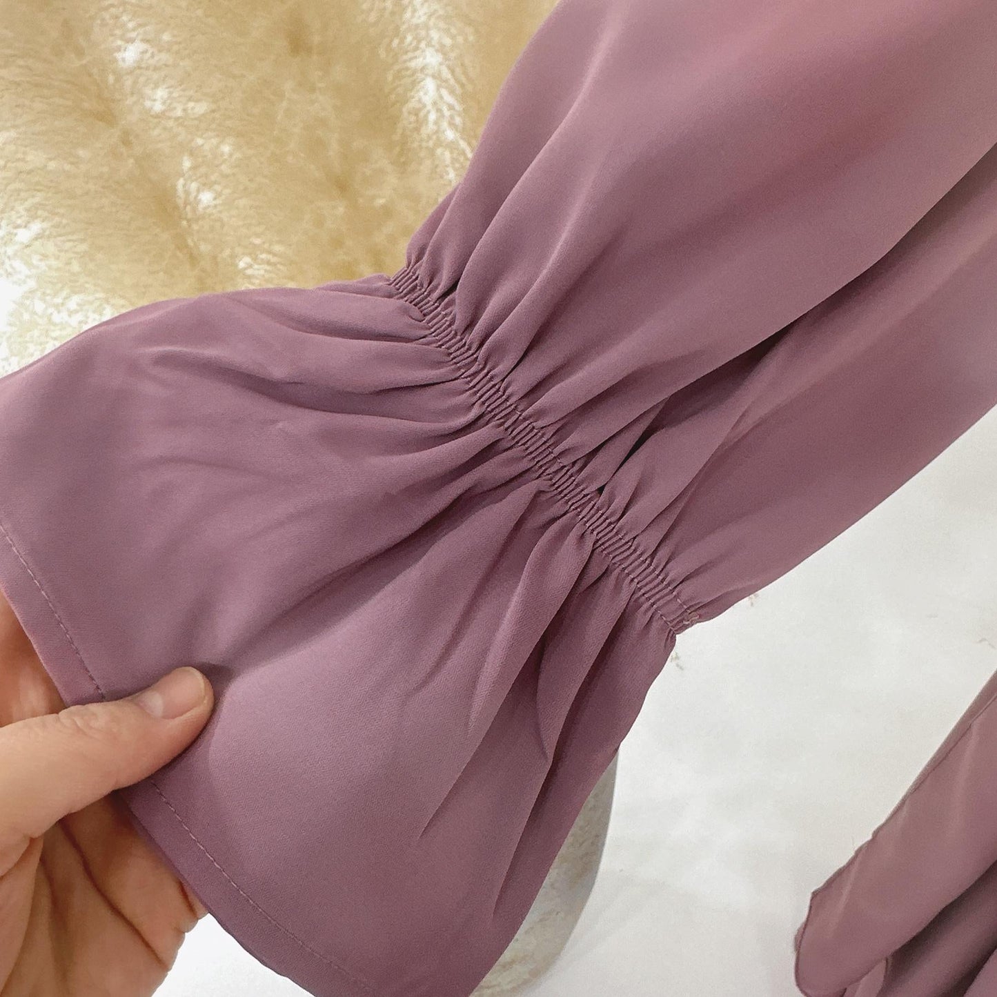 LUMAYA LM1173 Solid Color Hooded Abaya with Side Pocket