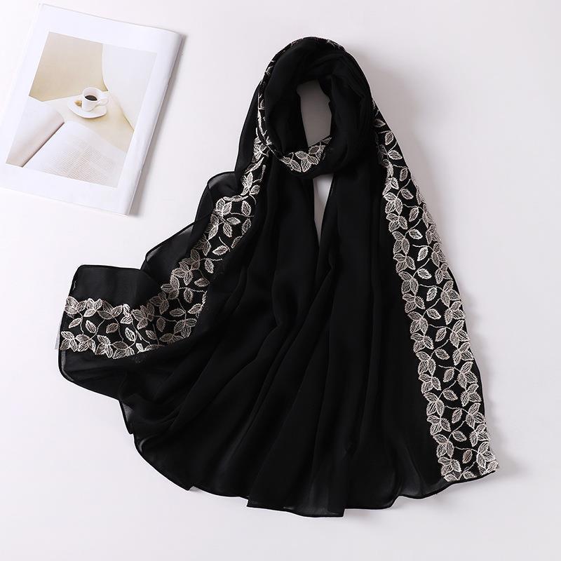 LUMAYA LM1130 Pearl Chiffon Lace Headscarf