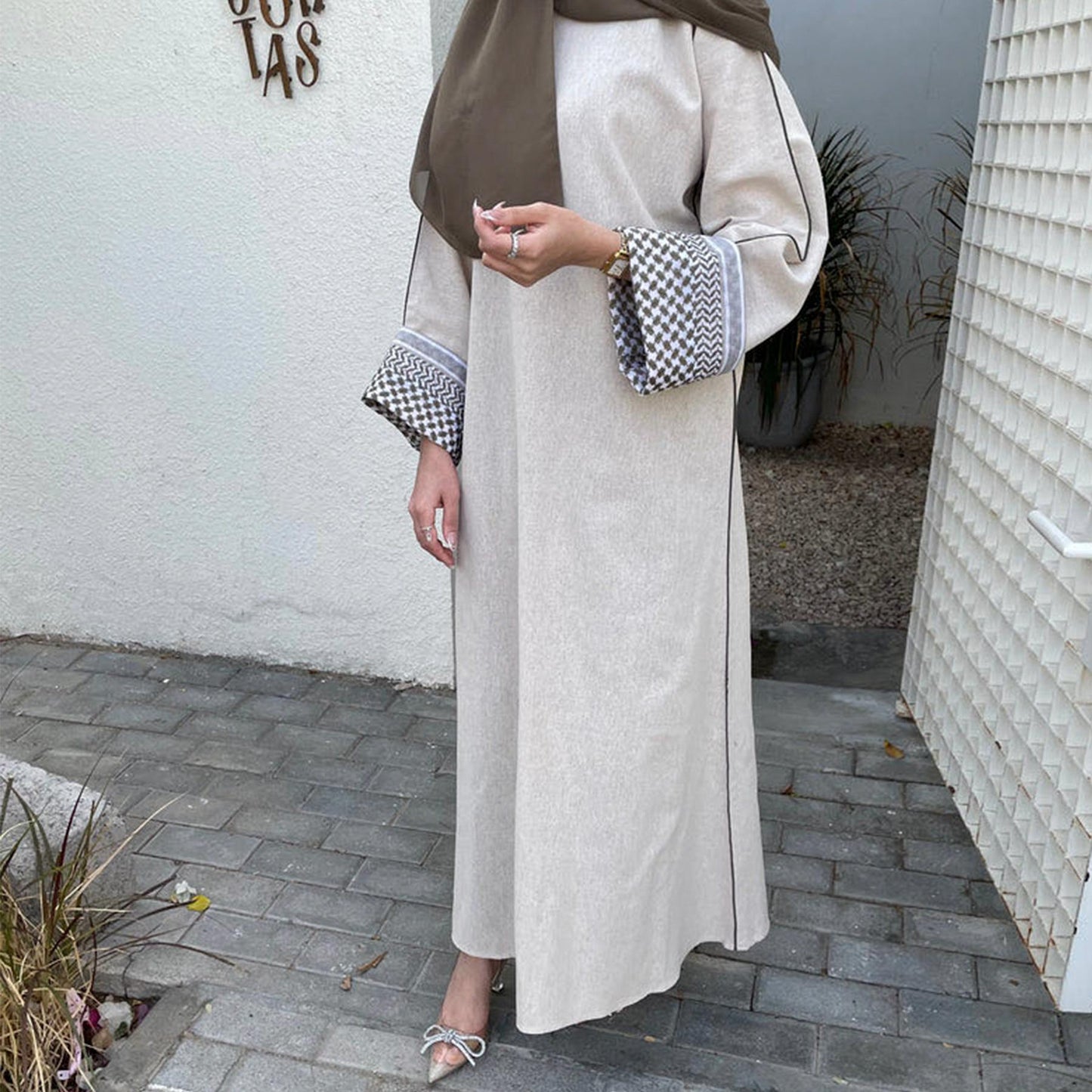 LUMAYA LM1181 Patchwork Elegant Abaya