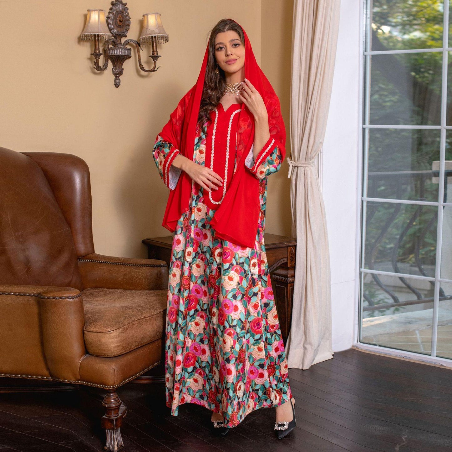 LUMAYA LUMAYA1073 Fashionable Embroidered Dress