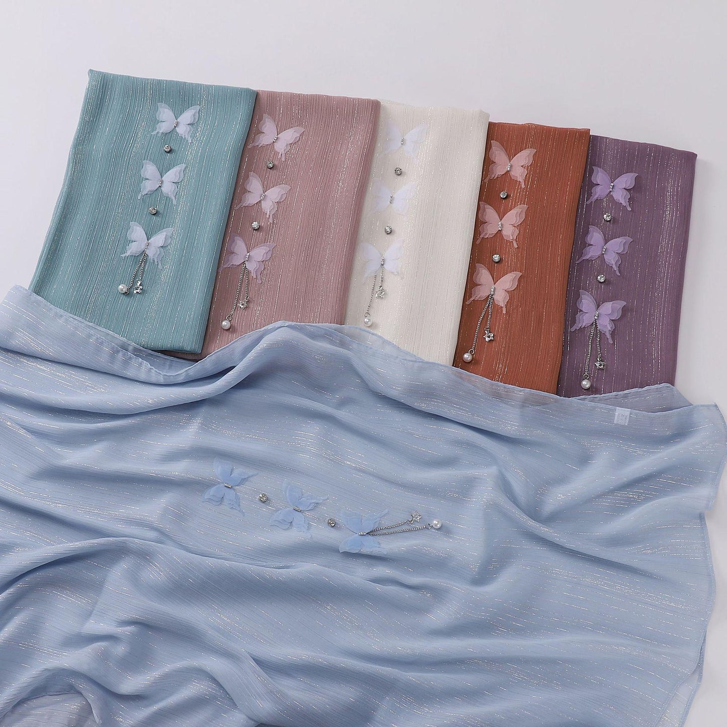 LUMAYA LM1112 Butterfly Long Headband Muslim Hijab