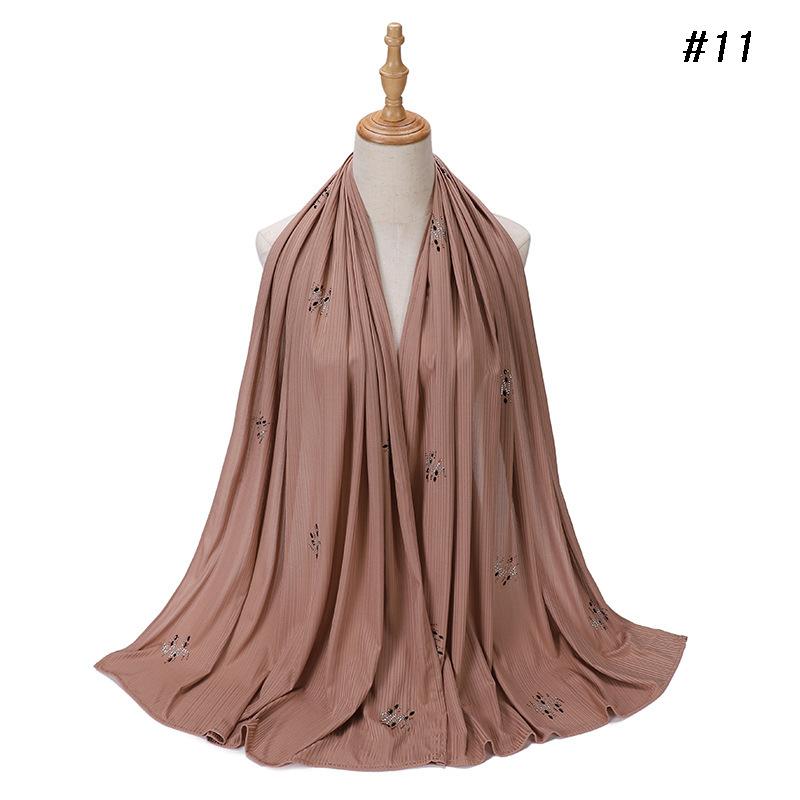 LUMAYA LM1133 New Striped Hot Drilling Headscarf