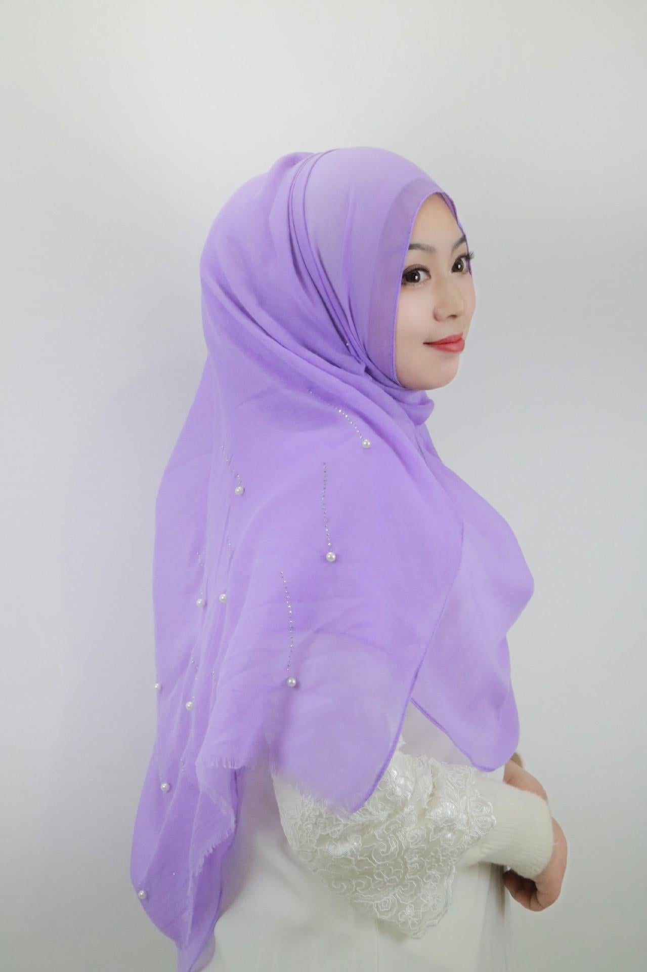 LUMAYA LM1106 Solid Color Scarf Long Beaded SLMwl Headband