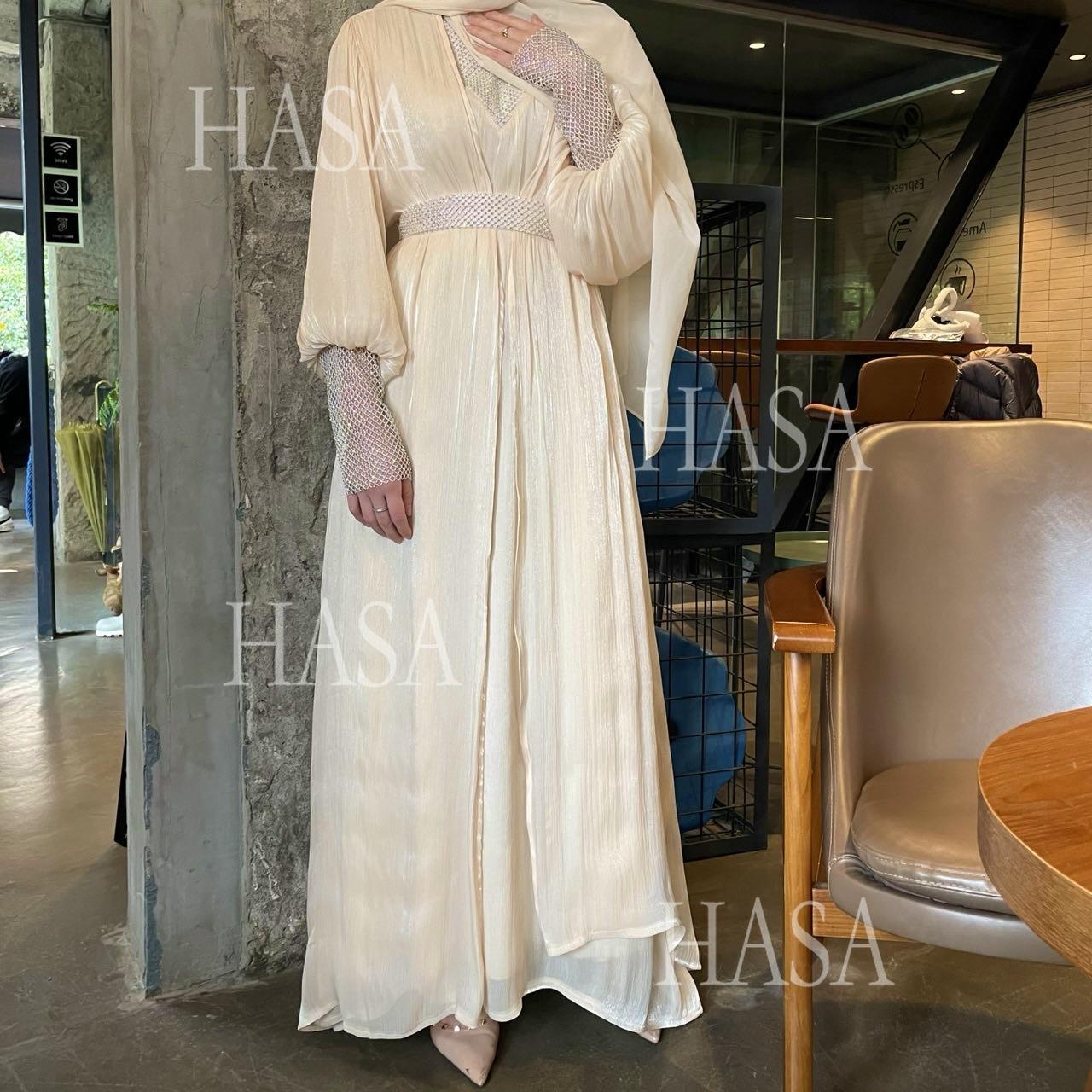 LUMAYA6481  Chiffon Robe 4 - Piece Set for Graceful Look