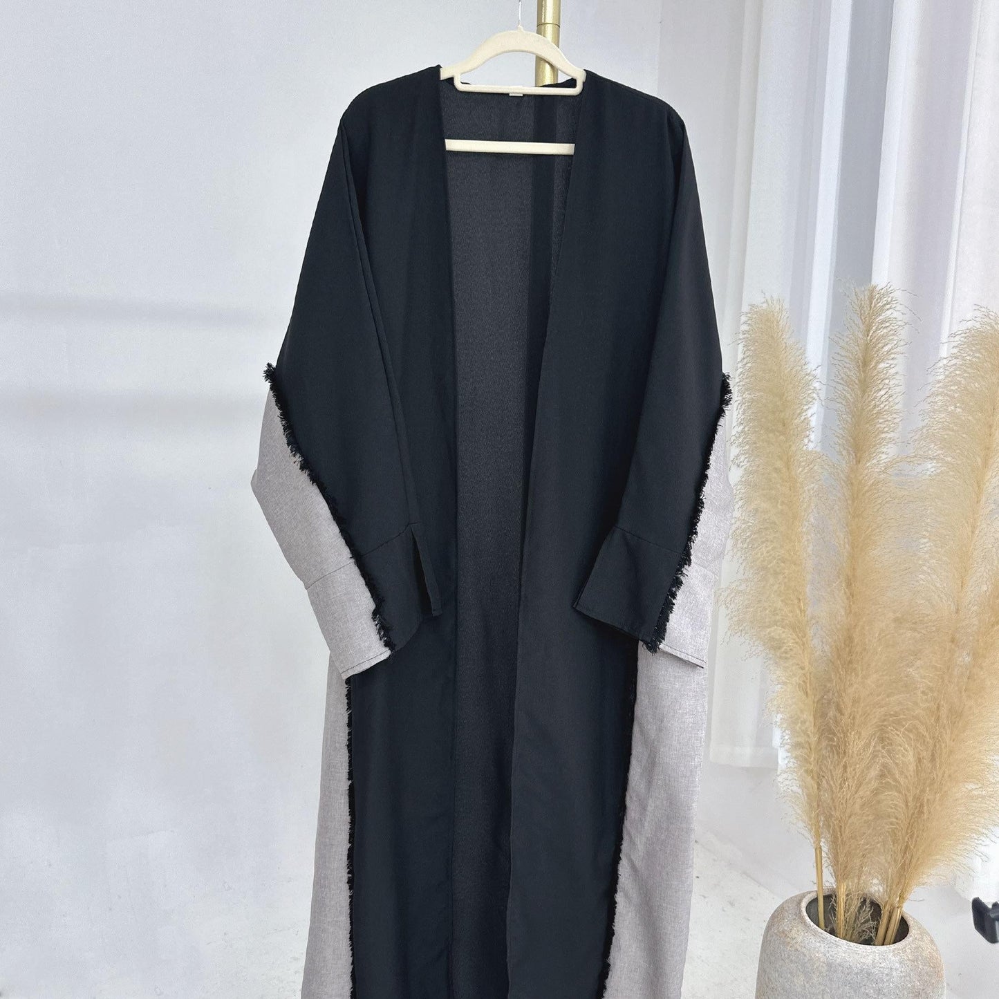 LM5606 Stylish Patchwork Robe - Cardigan and Dress Style