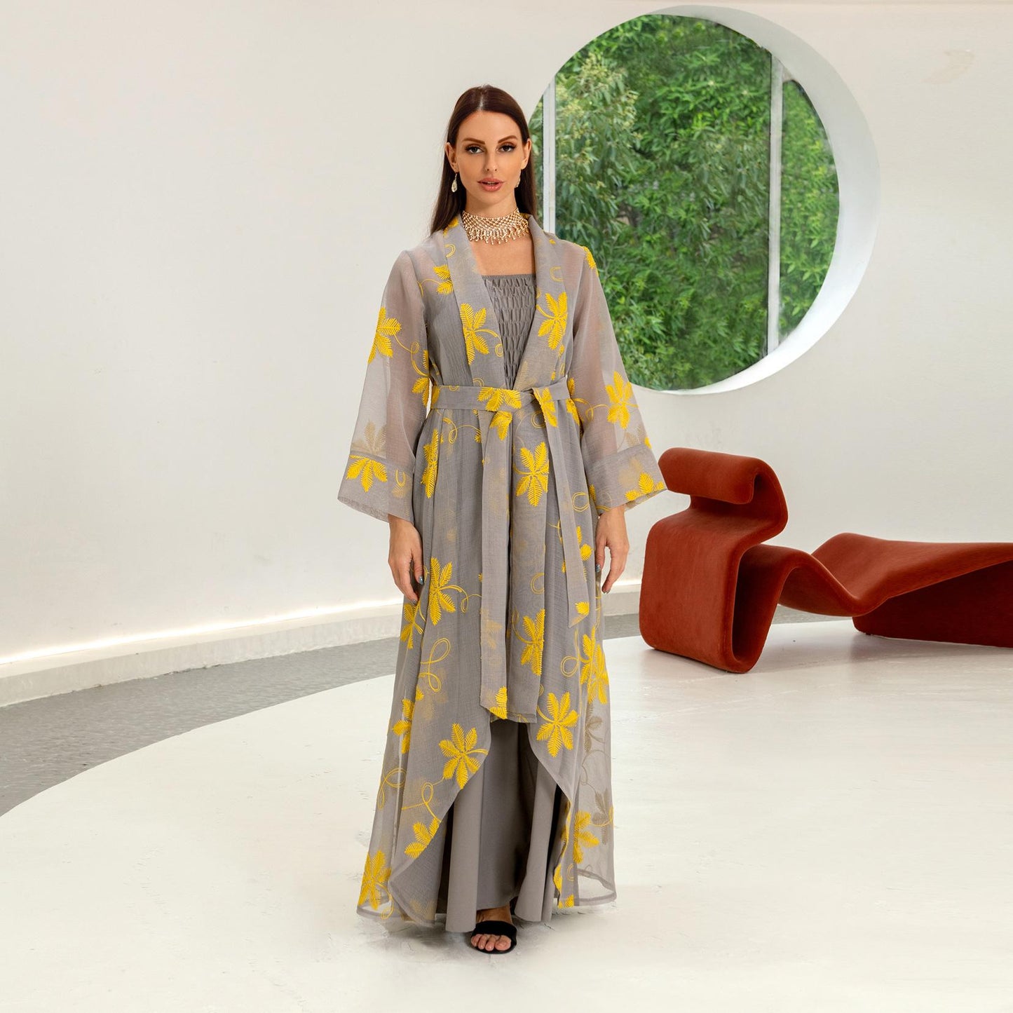 LUMAYA LUMAYA1076 2pcs Inner Dress  with Cardigan