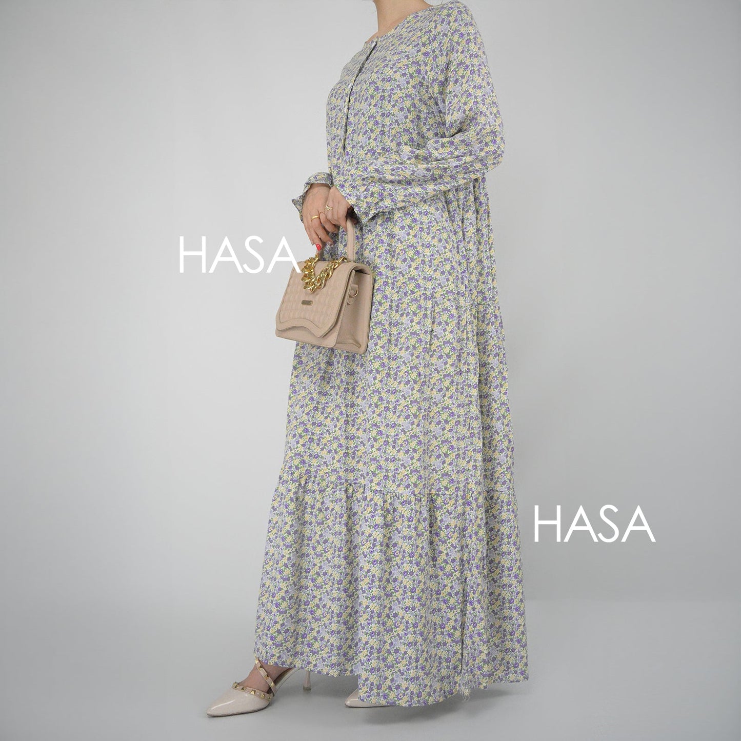 HAYA  Summer rayon dress front button design HAYA0620
