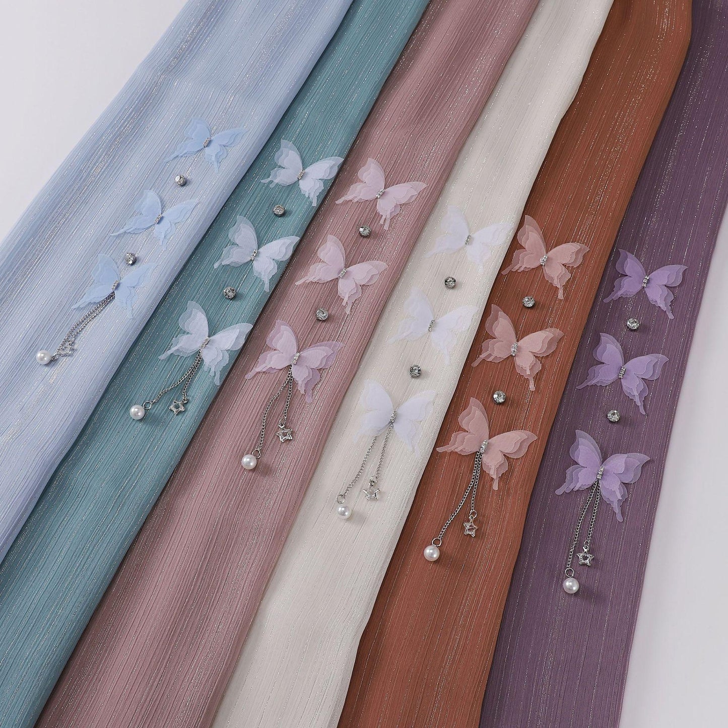LUMAYA LM1112 Butterfly Long Headband Muslim Hijab