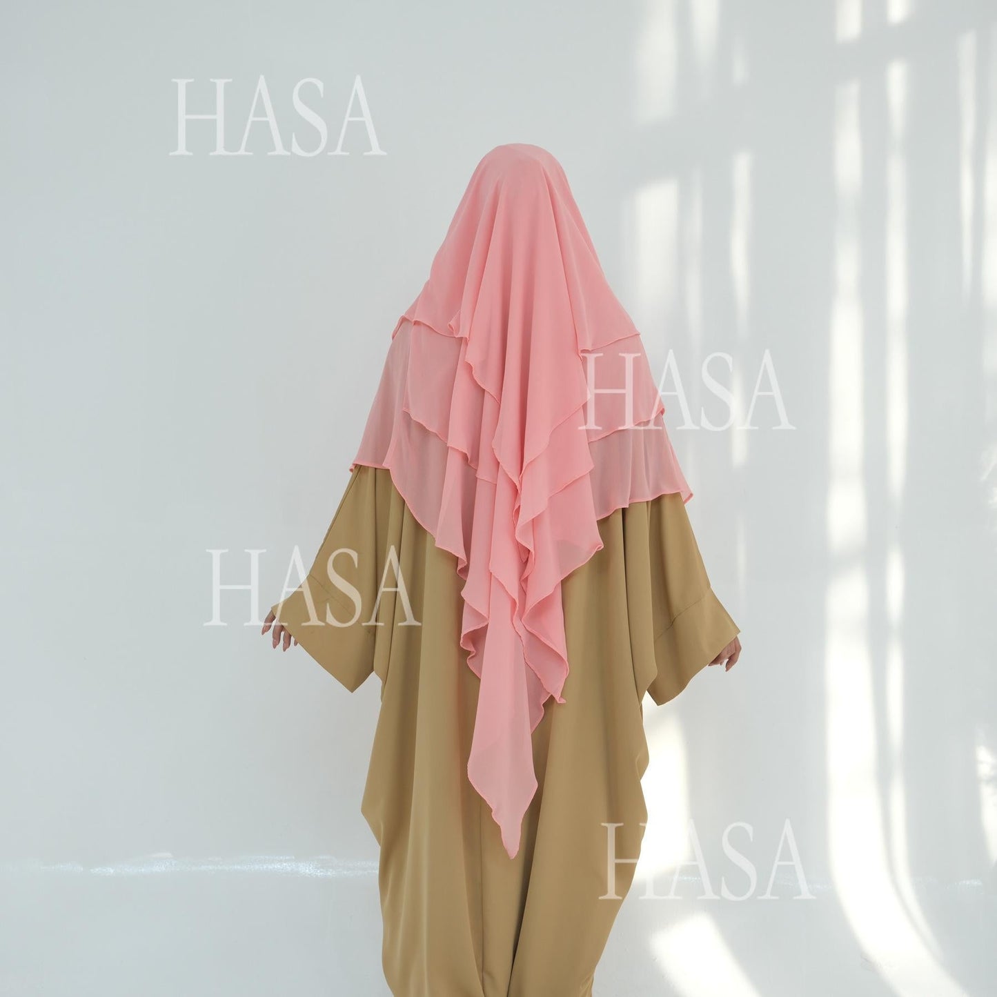 LUMAYA6475 Soft and large double-layer headscarf, wide solid color
