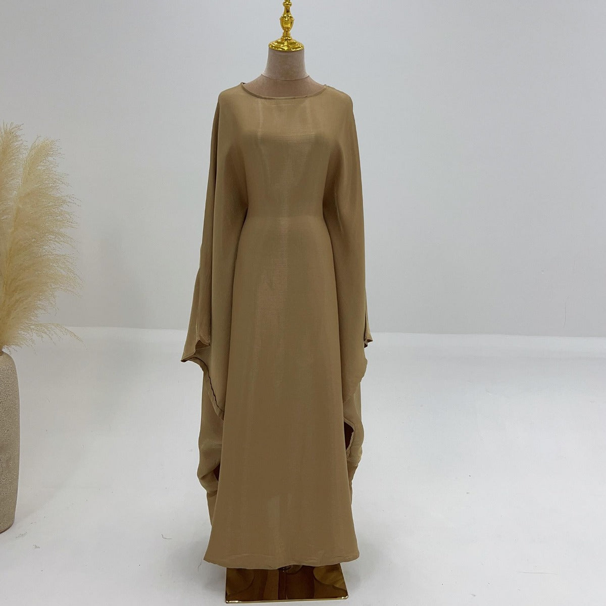 LM1348 Elegant Kaftan in Gold Cotton – 20 Vibrant Colors Available
