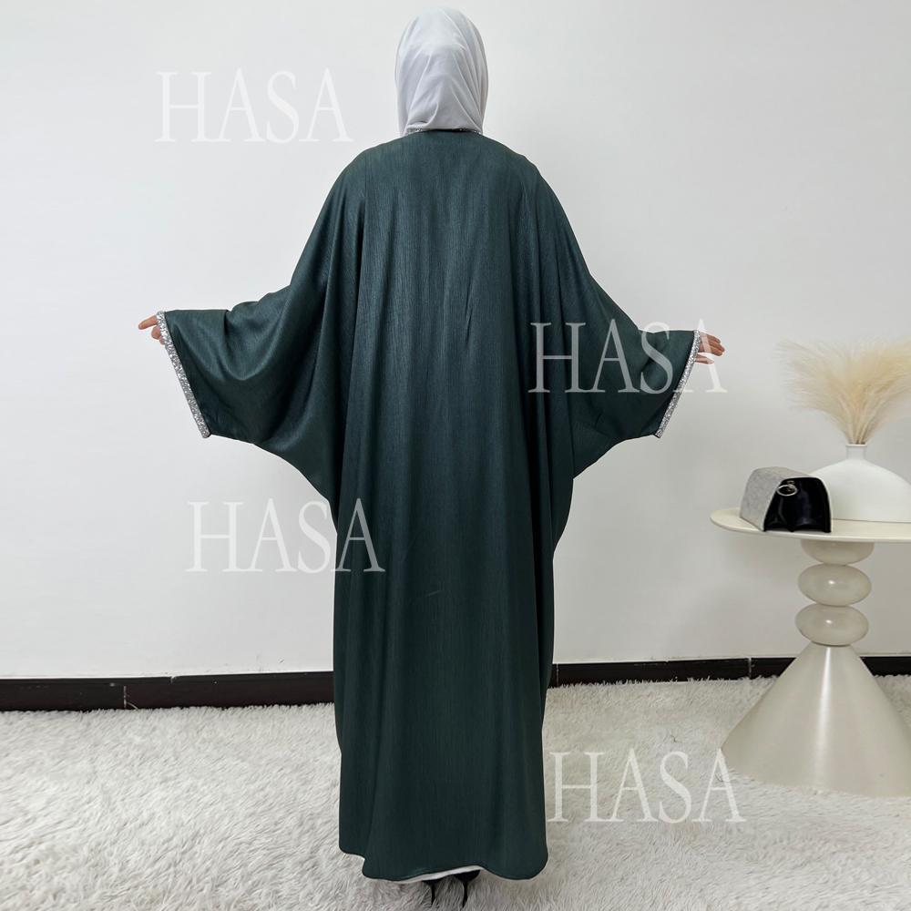 LUMAYA6499 Abaya with diamond details on the chest