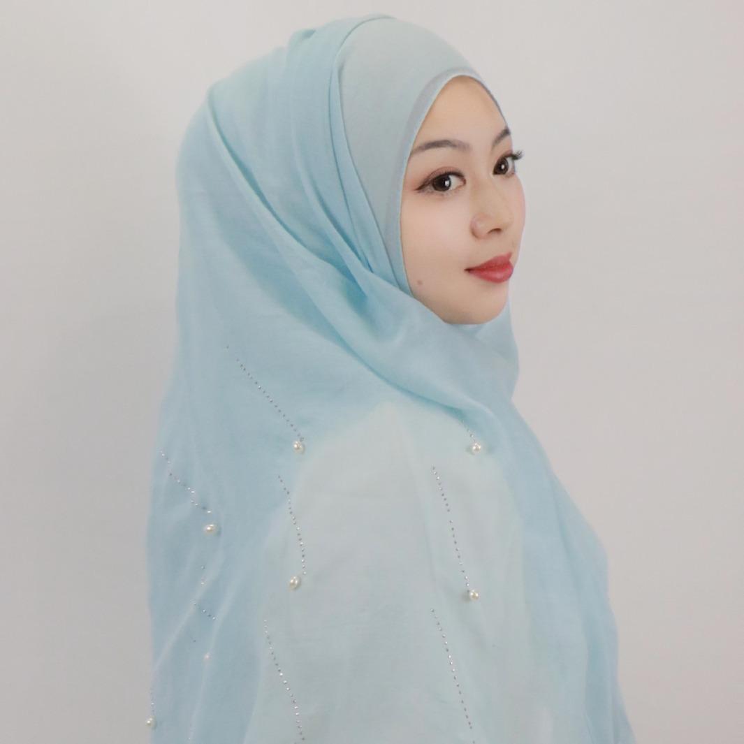 LUMAYA LM1106 Solid Color Scarf Long Beaded SLMwl Headband