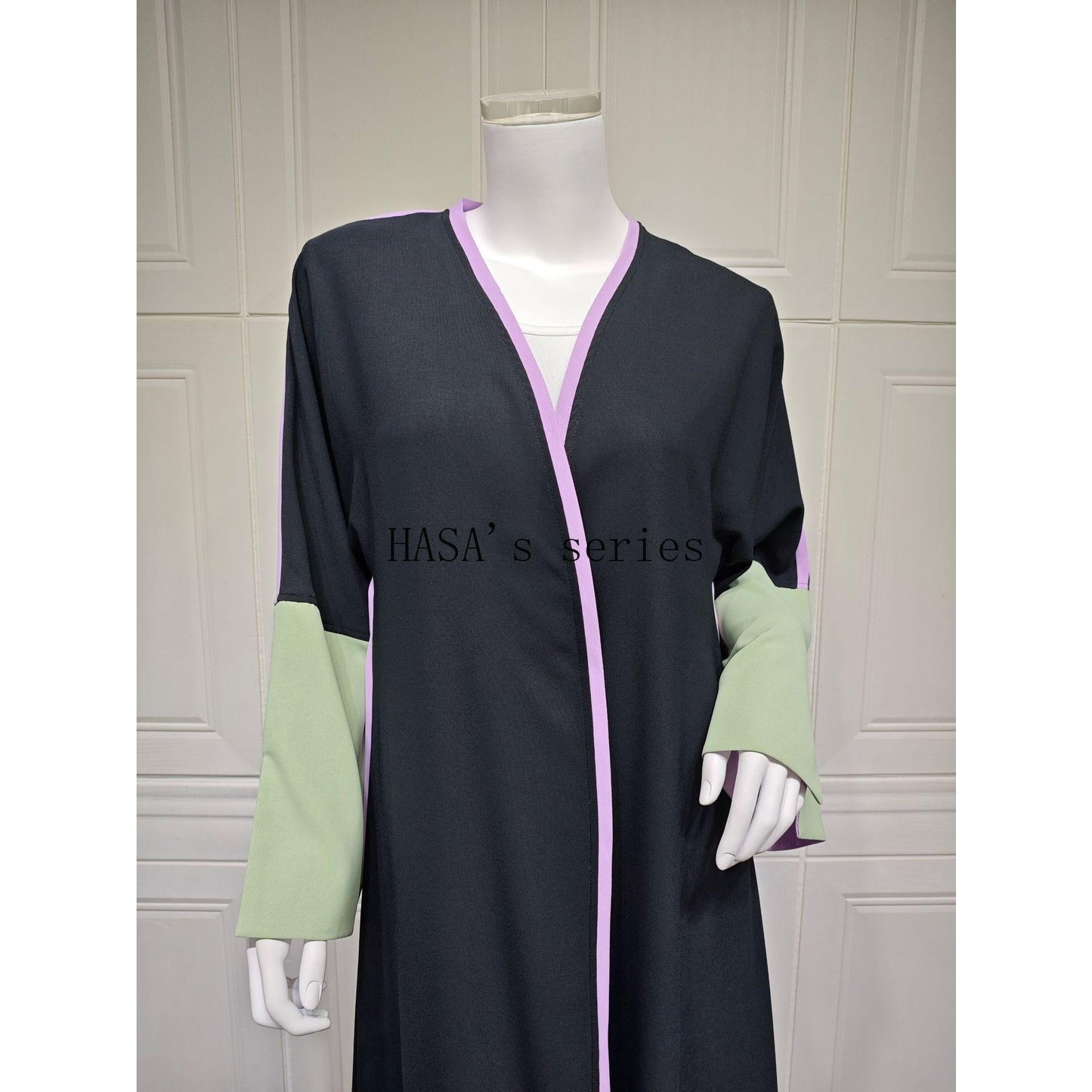 LUMAYA5089 Color-blocked Patchwork Long-sleeved Dress, A Stylish and Elegant Long Design.