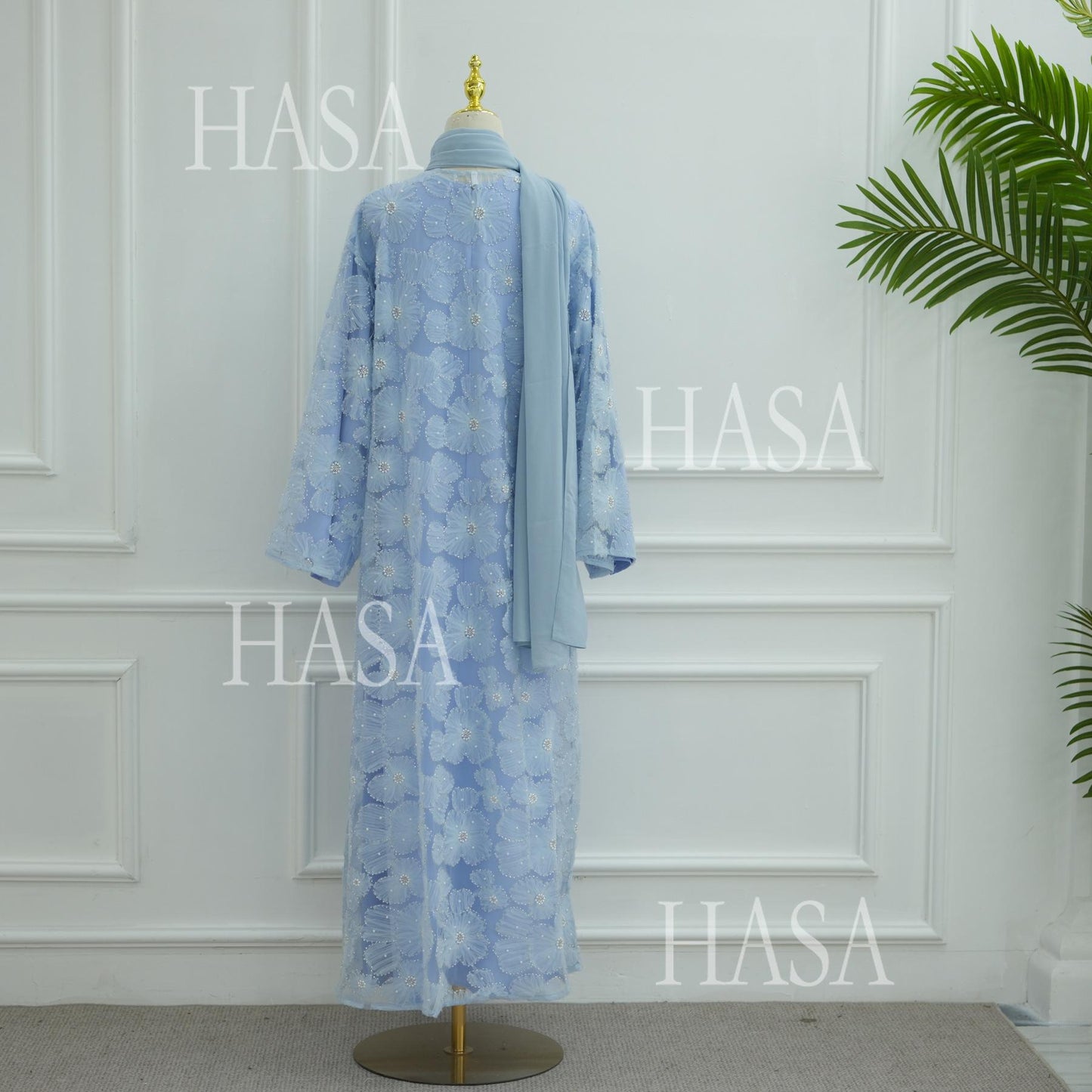 LUMAYA6625 Dreidimensionale, Perlenbesetzte Strickjacke Mit Blumenmuster, Die Mit Einer Inneren Schicht Oder Einem Kopftuch Kombiniert Werden Kann.