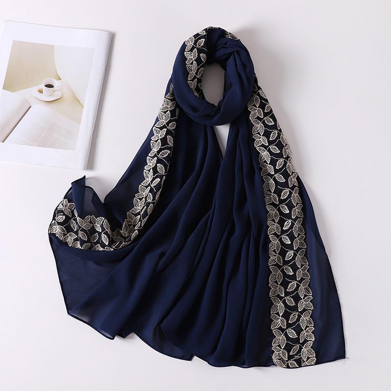 LUMAYA LM1130 Pearl Chiffon Lace Headscarf