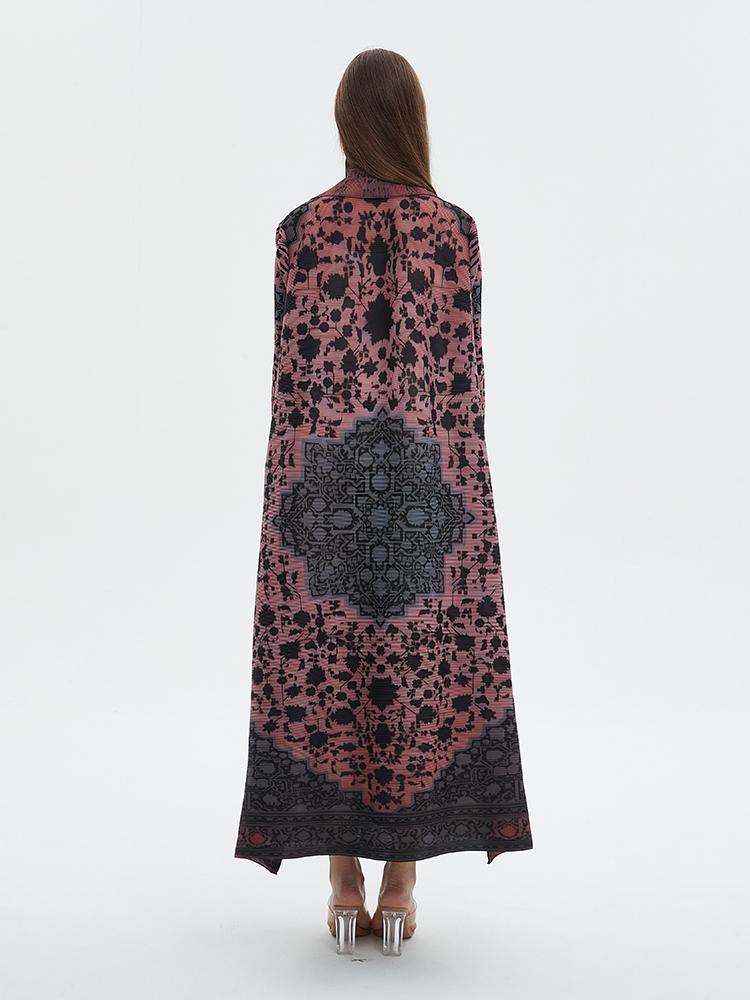 LUMAYA6705 Midnight Blush , Intricate Patterned Abaya for Ramadan