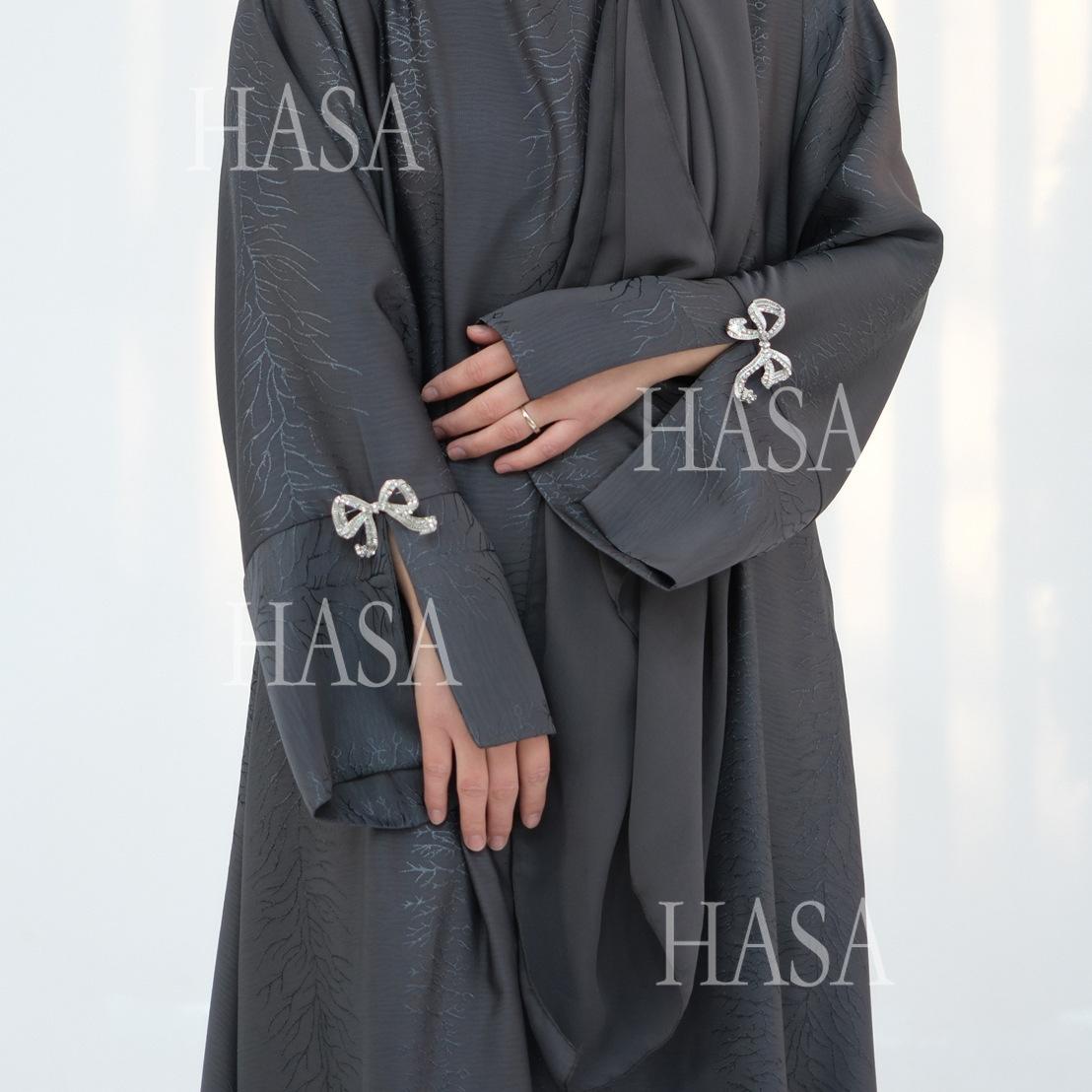 LUMAYA5867 Bow-knot Cuff Long Skirt | Elegant and Radiant