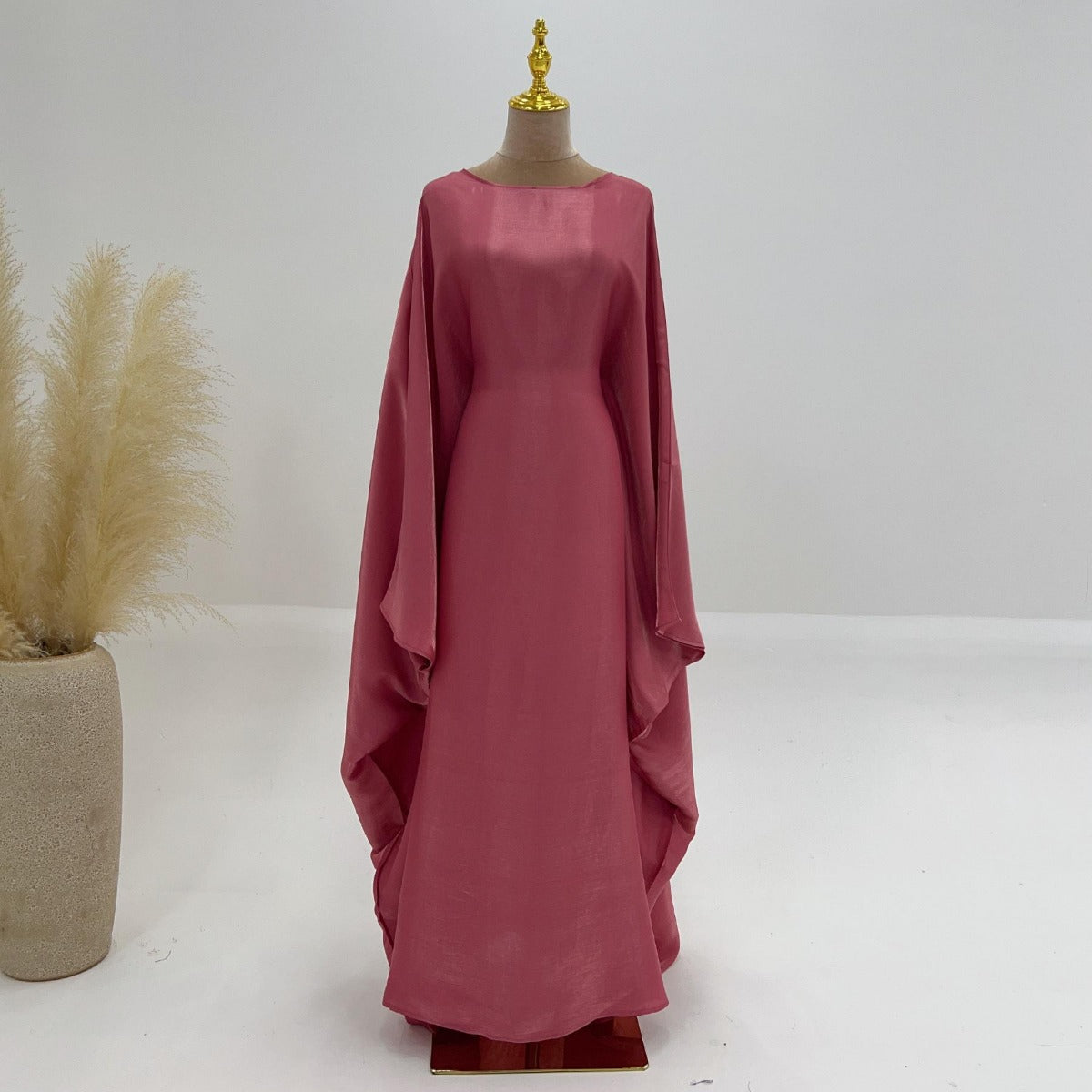 LM1348 Elegant Kaftan in Gold Cotton – 20 Vibrant Colors Available