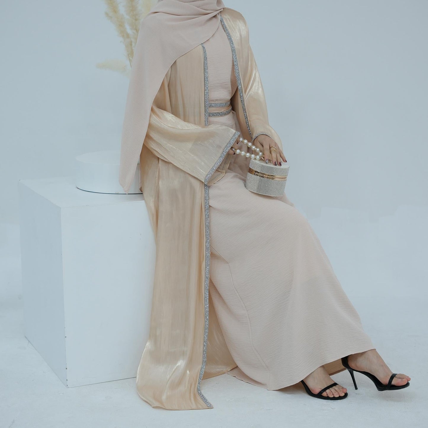 LUMAYA LM1184 2pcs Set Cardigan+Inner Dress