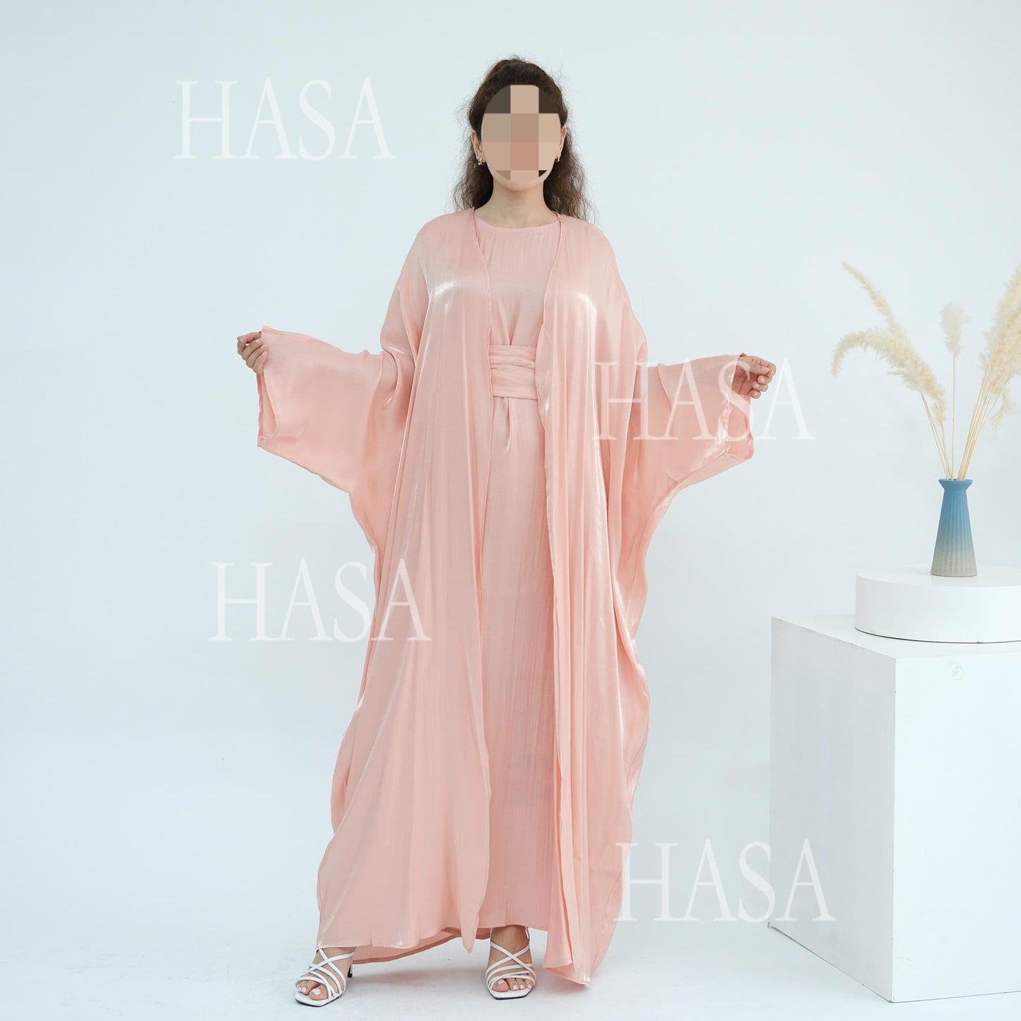 LUMAYA6530 Solid color simple two-piece long skirt suit