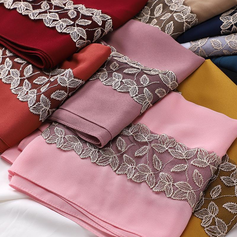 LUMAYA LM1130 Pearl Chiffon Lace Headscarf
